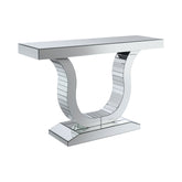Coaster Saanvi Console Table with U-shaped Base Clear Mirror Model 930010